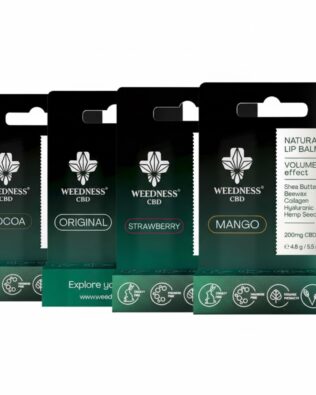 Weedness natural lip balm with CBD 200mg – Cocoa